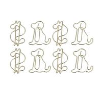 Haofy Metal Dog Shape Paper Clips, Electroplated Gold Document Clips for Smooth Non Slip Grip, 100 Pieces in Compact Storage Box for Office School Organization
