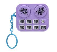 Haofy Mini DJ Disc Player Keychain with Colorful Lights and Auto Play | ABS Material, Portable Keyring Design, Built-in LR1130 Batteries, Manual Press Mode for Sound Effects
