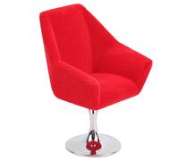 Haofy Mini Flake Armchair Excellent Cutting Chair for 1:12 Dock House Rotation Function for Miniature Decoration Access (Red)