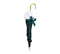 Haofy Miniature Lace Umbrella Dollhouse Prop, 3.3x0.4x0.4in (Green)