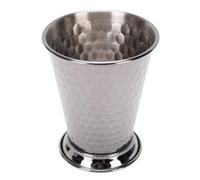Haofy Mint Julep Cup 400ml 304 Stainless Steel Classic Cocktail Glass with Frosted Finish Weighted Base Elegant Barware for Kentucky Derby Bourbon Whiskey Weddings Home Bar (Green)