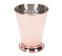 Haofy Mint Julep Cup 400ml 304 Stainless Steel Classic Cocktail Glass with Frosted Finish Weighted Base Elegant Barware for Kentucky Derby Bourbon Whiskey Weddings Home Bar (Red)