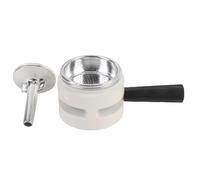 Haofy Moka Pot Thermostat, Aluminum Alloy Coffee Maker with Dual Valve Design, Precise Brewing for Italian Coffee Lovers (White)