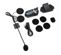 Haofy Motorcycle Helmet Headset, Bluetooth 5.4 Helmet Speakers with 500m Intercom, IP67 CVC Noise Cancellation 20H Battery for Rider Passenger ATV Snowmobile