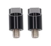 Haofy Motorcycle Mirror Extender Adapter Premium Aluminium Alloy Stem Mount Riser for NMAX 155 125 2015-2022, Easy Installation for Riders (Black)