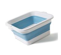 Haofy Multi -Purpose -Folded Foot Bath Basin, Silicone Case Foot Shovel for The Journey Home, Large Capacity Soaking Tub (Blue)