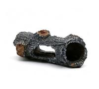 Haofy Natural Driftwood for Aquarium Fish Tank Decorations 3.94x2.2x1.65inch Aquarium Decor for Fish to Hide and Escape (Round Bark Hole)