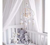 Haofy Nordic Style DIY Mobile Kit, Wooden Frame Wind Craft Set with 3D Design for Baby Room Decor, Handmade Nursery Decoration (Assorted Color #31)