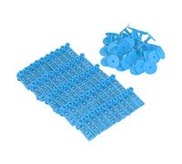 Haofy Numbered Cattle Ear Tags 100 Sets for Cows, Pigs, and Sheep - Durable All-Weather Polypropylene Livestock Identification, High-Visibility Animal Tracking System for Farm Management (Blue)