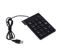 Haofy Numeric Keypad Mini Number Pad for Laptop Desktop PC Pro, Ergonomic USB Numpad Spill Resistant for Spreadsheet Users, ABS Black 18 Keys