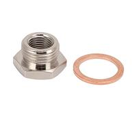 Haofy Oxygen Sensor Adapter M18x1.5 to M12x1.25 Thread Spacer With Electro Galvanized Finish Metal O2 Transducer Plug With Gasket For Car Repair Header Installation Downpipe Conversion