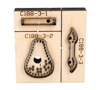 Haofy Pear Leather Cutting Mold, Carbon Steel + Solid Wood Craft Tool