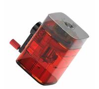 Haofy Pencil Sharpener, Manual Plastic Artist Sharpener, Quick Feed Design for School and Office Use (Red)