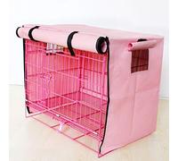 Haofy Pet Crate Cover, Windproof and Water- Fabric, Convenient Zipper and Adjustable Window for Dogs, for All Seasons (Pink #19)