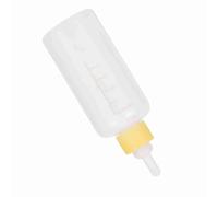 Haofy Pet Nursing Bottle Feeding Kit, Silica Gel Pet Nurser Bottle 60ml with 4 Replacement Nipples Cleaning Brush, Clear Scale for Newborn Puppies Kittens Small Dogs Cats (Yellow)