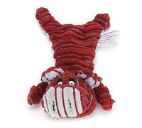 Haofy Pet Vocal Toy Interactive Teeth Cleaning Corduroy Plush for Small Medium Dogs with Giggle Sound Paper Promotes Health During Playtime Lightweight Frosted Texture Safe (Red)