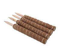 Haofy Plant Climbing Support, Coconut Fiber Coir Totem Poles, 4PC Stackable Support for Indoor Monstera and Vines, 17.7in Portable Plant Stand