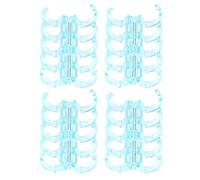 Haofy Plastic Binding Rings 20 Pcs 5 Hole Holder Effortless Organization Simply Pull Open Close Transparent Material Clear Paper Visibility Compact 0.43 Inch Aperture for School Office (Transparent