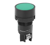 Haofy Plastic Flat Head Reset Control Button Switch 22mm for Switching Circuit, Locking Switch Push Button,Industrial Supplies for Control System Workers,10PCs Green XB2 (Green EA131)