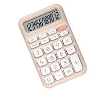 Haofy Pocket Calculator High Sensitivity 12 Digit Handheld Device for Students and Office Use Featuring Accurate Calculation Performance Compact Lightweight Build Brightens Workspace (Milky Tea)