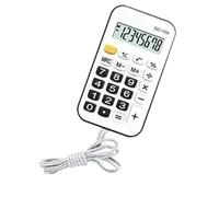 Haofy Pocket Calculator, Mini Small Portable for Students Office with Rope Basic Computing Tasks Fashionable Design Durable ABS Material (Black)