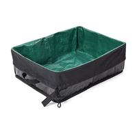 Haofy Portable Cat Travel Litter Box Water Proof Foldable Leakproof Collapsible 18.5x14.6x6.7in for Road Trip Camping Car Travel (Black)