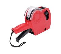 Haofy Portable Label Maker Handheld Labeling Device Mobile Tag Machine 8-Digit Manual Price Labeler for Clothing Toys Luggage with Clear Legible Printing Versatile Use Durable Plastic (Red)