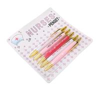 Haofy Portable Metal Clip Ballpoint Pens Smooth Writing 3.5mm Nib No Ink Bleed for Nurses Students Office School Use Lightweight 5 Piece Set with Easy Hold Grip Ideal Patient Records