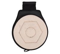 Haofy Portable Round Car Cushion, 360 Degrees Rotating Geometric Rhombic Shape Cushion for The Elderly, Breathable Polyester Knitted Fabric Sponge (Burgundy) (Beige)
