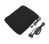 Haofy Portable USB Heating Pad for Back Neck Shoulder Waist Pain Relief with 3-Level Heat Adjustable 15-Minute Auto Shut-Off Quiet Design Power Bank Compatible for Office Home Travel Use (Black)