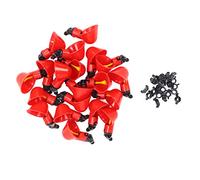 Haofy Poultry Water Dispenser Cups, 20 Pack, Automatic Drinking Bowl System for Chickens, Easy Clean (Red)