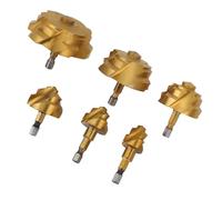 Haofy PPR Lifting Stepped Drill Bit Set Precision Water Pipe Expansion Tool for Professional Plumbers Ti Plated High Carbon Steel Material for Various Size Pipes