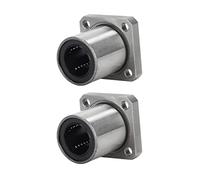 Haofy Precision Square Flange Linear Ball Bearings Long Service Life, 2Pcs LMK20UU 20mm Bore Dia 32mm OD 42mm L, Ideal for Accuracy Equipment