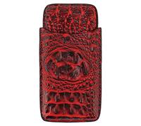 Haofy Premium Leather Travel Cigar Case 3-Cigar Capacity - Durable Portable Cigar Pouch with Front Pocket for Xikar ST, Ideal for Outdoor Adventures and Daily (66)