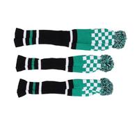 Haofy Premium Wool Yarn Knitted Club Head Cover, Green Golf Club Headcover with Large Fur Ball, Dust Proof Scratch Proof Soft Knit Protection for Golf Players