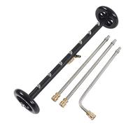 Haofy Pressure Washer Undercarriage Cleaner 4000 PSI 2-in-1 for Vehicles - Water Broom with Stainless Steel Nozzles for Driveways, Balconies, and RV Underbodies (7 Holes)