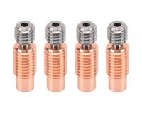 Haofy Professional 3D Printer All Metal Heatbreak Upgraded Alloy & Copper Throat Rohr Replacement Kit, 4PCS 3D Printing Accessories (for V6)