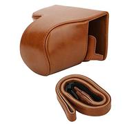 Haofy PU Leather Camera Bag Package with Removable Battery Case and Shoulder Strap for A6400 ILCE A6400, Lightweight and Durable Design for Photographers (Brown)