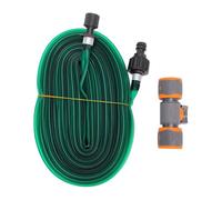 Haofy PVC Garden Hose Flat Soaking Watering Hose with Quick Connect Dual Function for Lawn Flower Bed Vegetable Garden Flexible Water (Green)