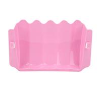 Haofy Rabbit Feeder Plastic Rack Wall Mounted PP Grass Holder 9.8 X 6.2 X 2.7 in Easy Install External Shelf Less Mess for Rabbits Guinea Pigs Chinchillas (Pink)