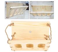Haofy Raw Hayrack Anti, Feeder Rack, Folding Wooden Pet Grass Stand Manger, Safe Material, No More Mess, Easy to Install and Store, Angled Perfectly, Wide Application for Rabbits, (S)