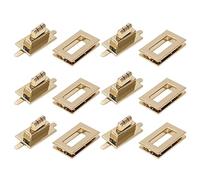 Haofy Rectangle Alloy Twist Lock Clasp, Secure Handbag Fastener for Luggage and Purses with 0.8 X 1.4 Inch Size, 10 Sets Metal Closure Ideal DIY Crafters and Travelers