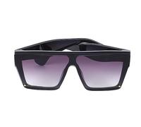 Haofy Rectangle Sunglasses Large Black Frame Stylish Gradient UV Protection for Outdoor Travel Beach Women