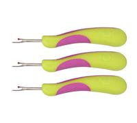 Haofy Red Ball, Ergonomic Handle, Stainless Steel Sewing Seam Rippers 3 Pieces Kit, Handy Tool for Crafting, with Clear Hat, Clothes Tag Remover, Easy to Use for Most Scenes