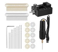 Haofy Resin Electric Mini Drill Set Powerful Electric Hand Drill Tools with 10pcs Bits for Jewelry Aluminum Products Wood Black, USB Cable for DIY Enthusiasts (Black #-3)