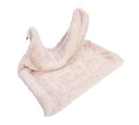 Haofy Reversible Cat Hanging Hammock Velvet Soft L Shaped Design Fits Most Pets Indoor Outdoor Use Space Saving Lounge Spot Easy Install for Catios Comfortable Relaxing Area for Felines (Beige)