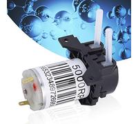 Haofy Right Angle Self Priming Pump Micro Peristaltic Pump with Silicone Tube for Experiment, Lightweight Engineering Plastic, Easy Maintenance, Ideal for Biochemical Applications (12V)