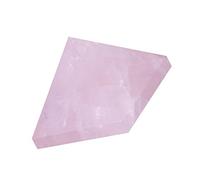 Haofy Rose Quartz Pyramid Pink Crystal Carving Figurine for Home Office Decor Good Luck Charm Idea Paperweight Spiritual Ornament with Smooth Finish and Unique Stone Grain