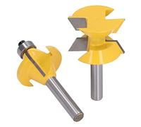 Haofy Router Bit Grooving Cutter for Woodworking Smooth Cutting 8mm Shank 120 Degree Cutting Tool for Wooden Door, Frame, Cabinet, 2Pcs Set