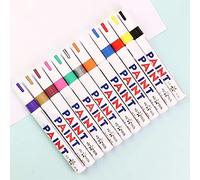 Haofy Safe Quick Dry Paint Markers, Fade Resistant Assorted Colors for Glass Ceramic Leather, 12Pcs Graffiti Markers for Students Painters